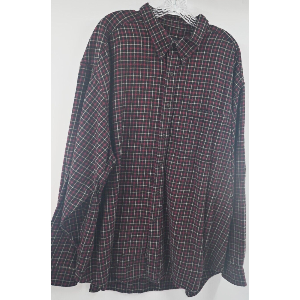 Eddie Bauer Men XXXL Red Black‎ Flannel Shirt Gorpcore Normcore Dadcore Outdoors